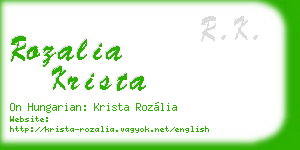 rozalia krista business card